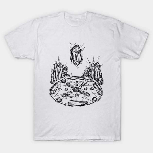 Crystals. T-Shirt by Curioccult